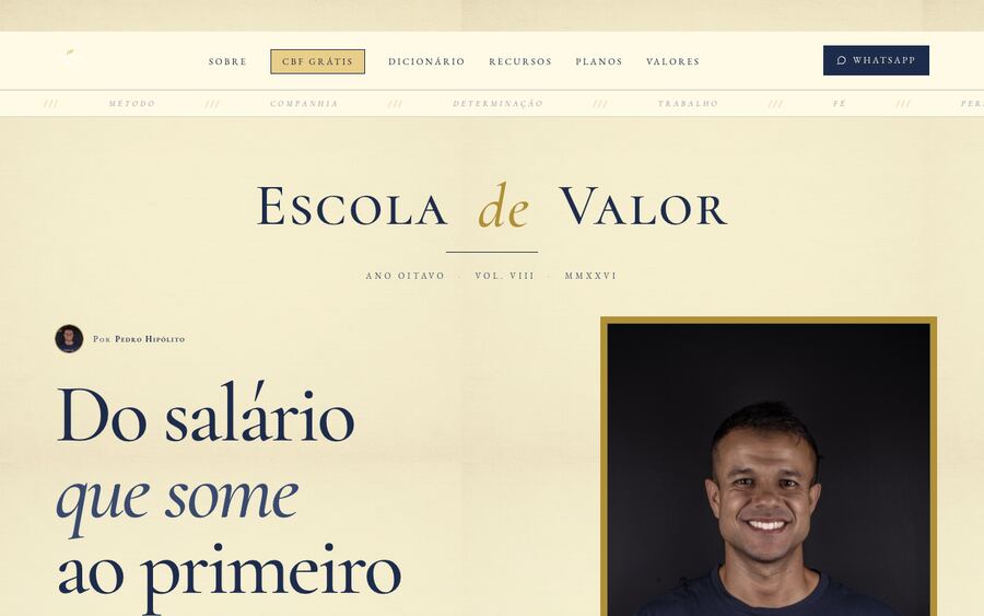 Site da Escola de Valor