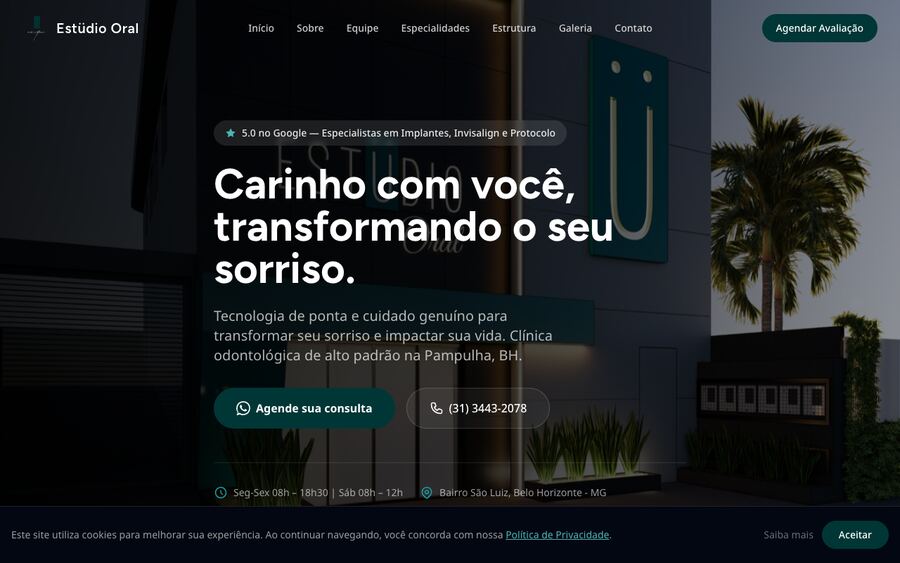 Site do Estúdio Oral